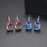 Square CZ Drop Earrings for Women - CZ Friendship Jewelry