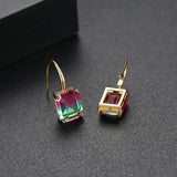 Square CZ Drop Earrings for Women - CZ Friendship Jewelry
