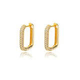 French Geometric Hoop Earrings Goth Silver Piercing Jewelry