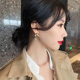 Metal Laminated Ring Earring Christmas Party Jewelry