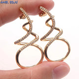 Zircon Women Stud Earrings CZ Stone Crystal Jewelry Christmas Gift