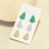 Christmas Tree Stud Earrings Acrylic Party Jewelry Accessorie