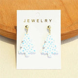Christmas Tree Stud Earrings Acrylic Party Jewelry Accessorie