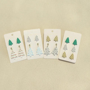 Christmas Tree Dangle Drop Earrings for Girls Bohemia Acrylic Earrings