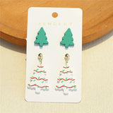 Christmas Tree Dangle Drop Earrings for Girls Bohemia Acrylic Earrings