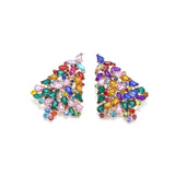 Rhinestone Christmas Tree Dangle Earrings for Women