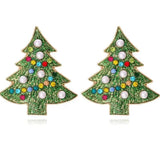 Colorful Christmas Tree Letter Earrings for Women