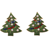 Colorful Christmas Tree Letter Earrings for Women