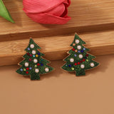 Colorful Christmas Tree Letter Earrings for Women