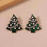 Colorful Christmas Tree Letter Earrings for Women