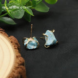 Turquoise Paw Stone Women's Earrings Charming Ear Hot Christmas