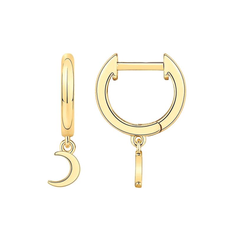 Zircon 925 Silver Round Piercing Hoop Earrings Women Fine Jewelry Christmas