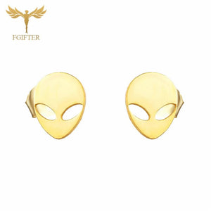 12 Pairs Sci-fi Movie Alien Stud Earrings Set Stainless Steel Jewelry