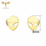 12 Pairs Sci-fi Movie Alien Stud Earrings Set Stainless Steel Jewelry