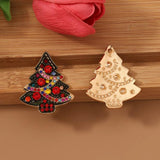 Christmas Tree Snowflake Pearl Earrings