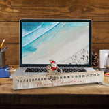 Wooden Santa Countdown Calendar Desk Decor