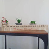 Wooden Santa Countdown Calendar Desk Decor