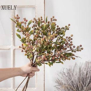 20 Heads Berries 1Branch Simulation Foam Flower Christmas Decor