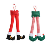 Christmas Tree Hanging Elf Santa Stuffed Legs Xmas Decor Ornaments