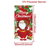 Christmas Banner Flag Santa Claus Christmas Tree Ornaments Decor Navidad Year