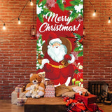 Christmas Banner Flag Santa Claus Christmas Tree Ornaments Decor Navidad Year