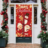 Christmas Banner Flag Santa Claus Christmas Tree Ornaments Decor Navidad Year