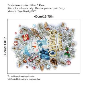 Christmas Tree Snowman Wall Stickers Home Decoration