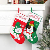 Dogs and Cats Cartoon Christmas Stockings Set
