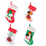 Dogs and Cats Cartoon Christmas Stockings Set