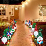 Christmas Yard Sign Santa Claus Decorative Stakes Xmas Party Decor