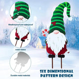 Christmas Yard Sign Santa Claus Decorative Stakes Xmas Party Decor
