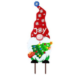 Christmas Yard Sign Santa Claus Decorative Stakes Xmas Party Decor