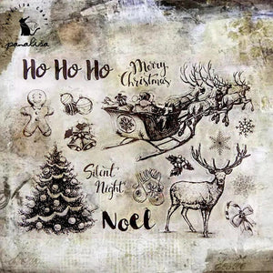 Christmas Sled Clear Silicone Stamp for DIY Crafts