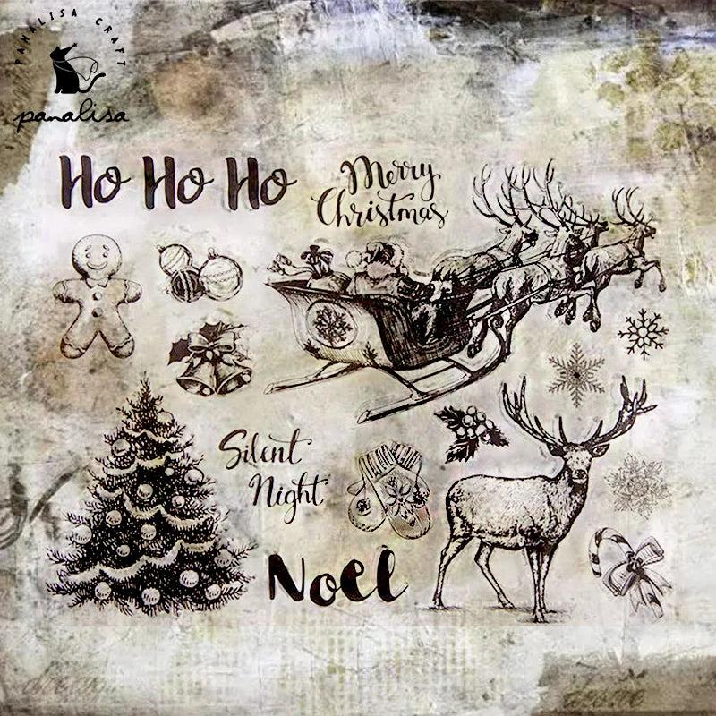 Christmas Sled Clear Silicone Stamp for DIY Crafts