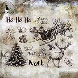 Christmas Sled Clear Silicone Stamp for DIY Crafts