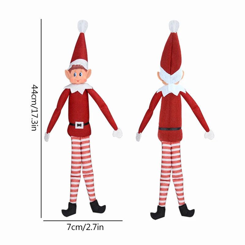 Christmas Elf Plush Leg Doll Pendant Xmas Tree Ornament