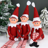 Christmas Elf Plush Leg Doll Pendant Xmas Tree Ornament