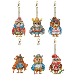 DIY Diamond Painting Christmas Keychains Mosaic Art Santa Snowman