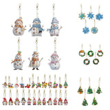 DIY Diamond Painting Christmas Keychains Mosaic Art Santa Snowman