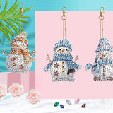 DIY Diamond Painting Christmas Keychains Mosaic Art Santa Snowman