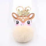 Christmas Deer Stuffed Doll Keychain Pendant Cute Toy Gift Bag Phone Car Key Rin