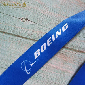 Boeing Flight Crew Lanyards Neck Strap ID Card Holder Keychain