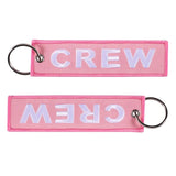 3 PCS Crew Keychain Aviation Embroidery Key Ring Chain for Christmas