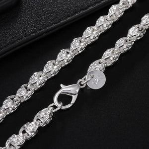 925 Silver 5MM Faucet Chain Necklace Wedding Party Jewelry