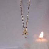Christmas Tree Zircon Pendant Necklace for Women Clavicle Chain Jewelry