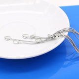 Romantic Heart 925 Sterling Silver Necklace with Tassel for Women