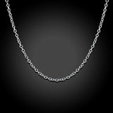 10PCS Sterling Silver 1MM Rope Chain Necklace for Women