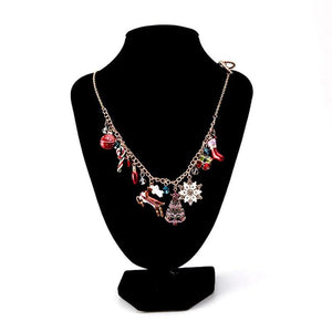 Christmas Necklaces for Women Snowflake Pumpkin Pendant Necklace