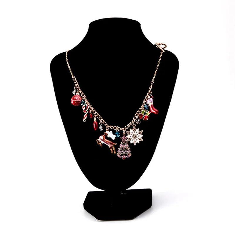 Christmas Necklaces for Women Snowflake Pumpkin Pendant Necklace