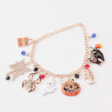 Christmas Necklaces for Women Snowflake Pumpkin Pendant Necklace